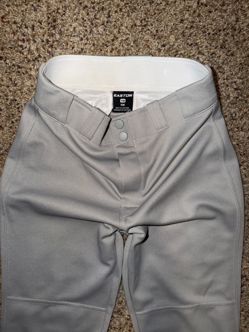 Easton Boy’s Baseball Pants - Gray
